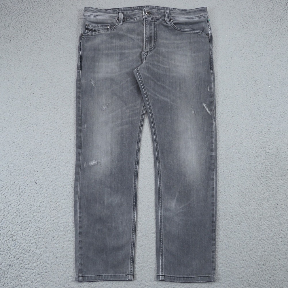 Diesel‎ Thavar XP Slim Skinny Jeans Mens 34x28 Grey Distressed Stretch R38O6